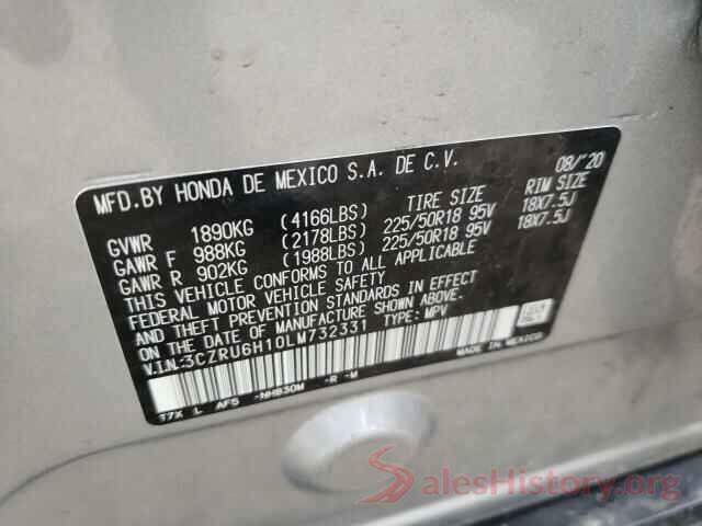 3CZRU6H10LM732331 2020 HONDA HR-V