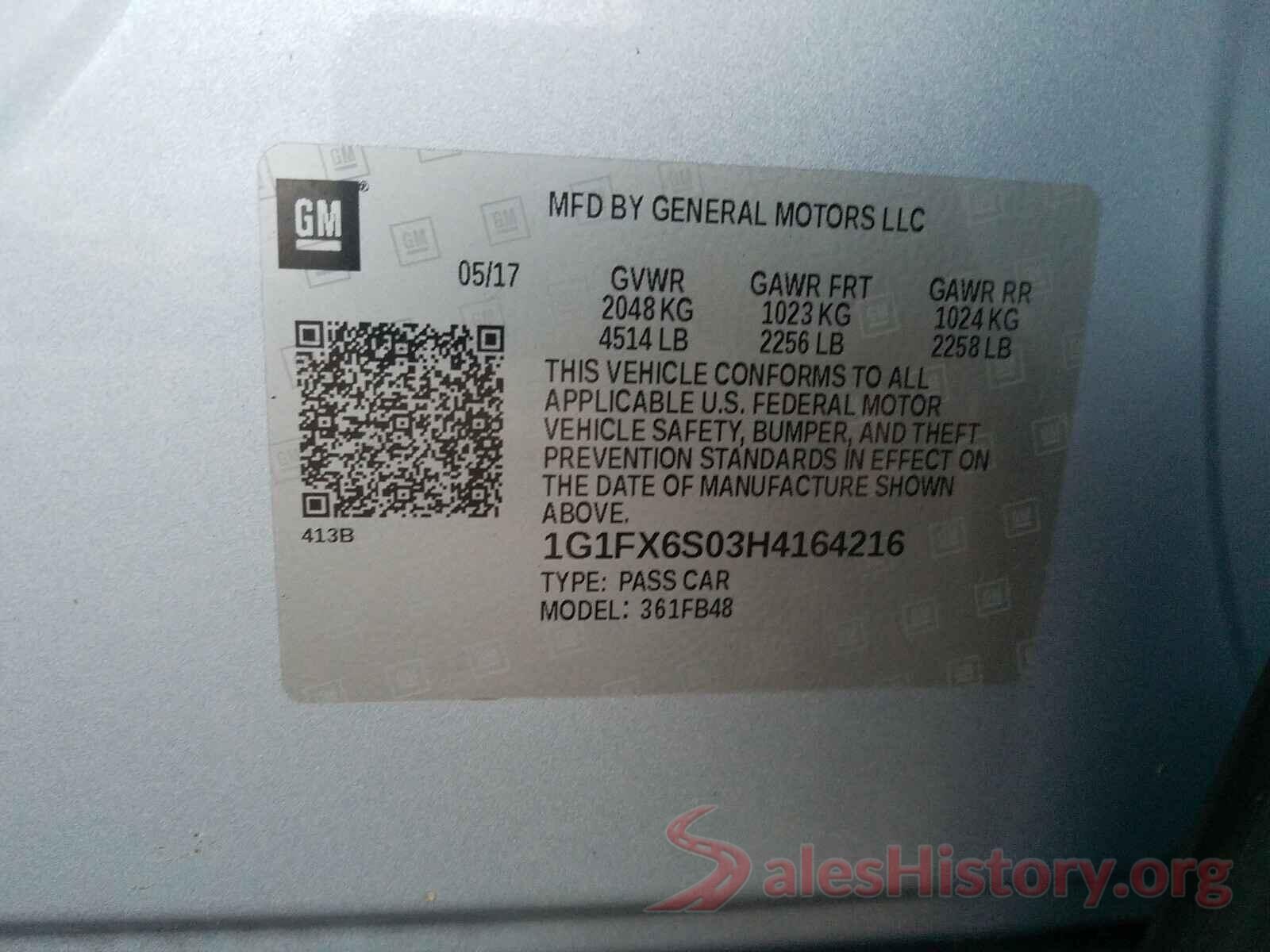 1G1FX6S03H4164216 2017 CHEVROLET BOLT