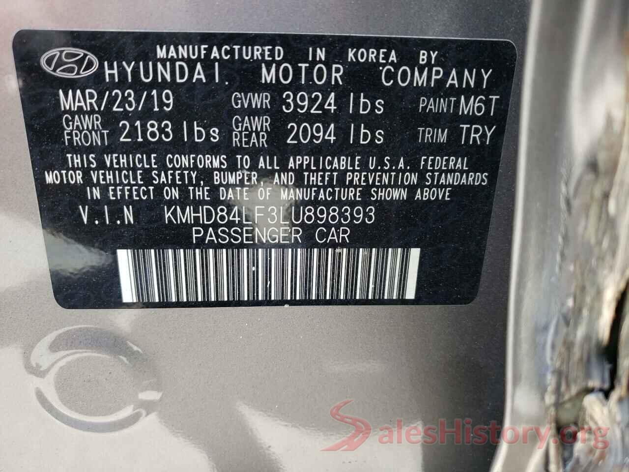 KMHD84LF3LU898393 2020 HYUNDAI ELANTRA