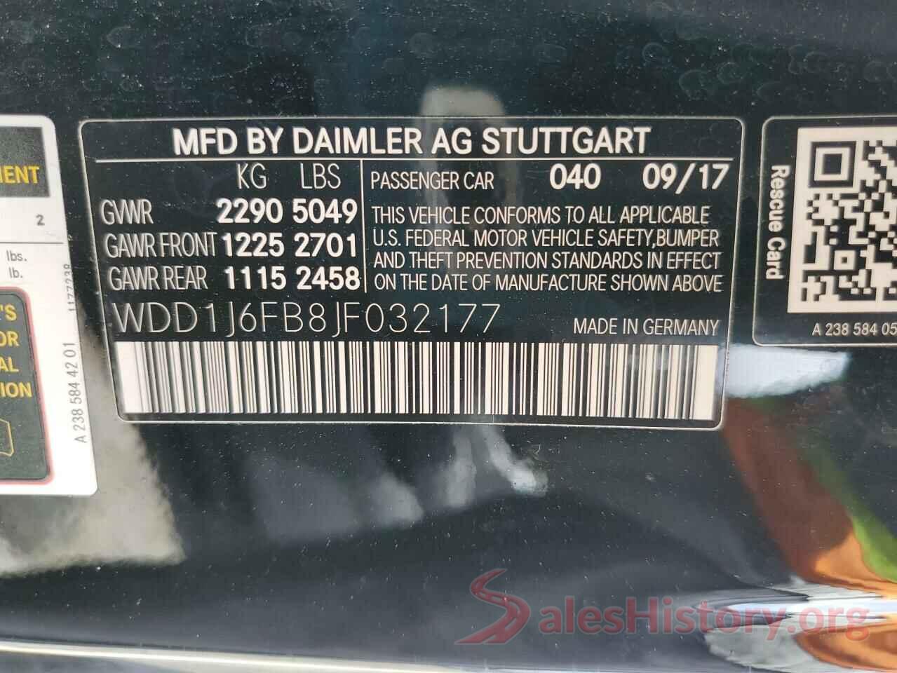 WDD1J6FB8JF032177 2018 MERCEDES-BENZ E-CLASS