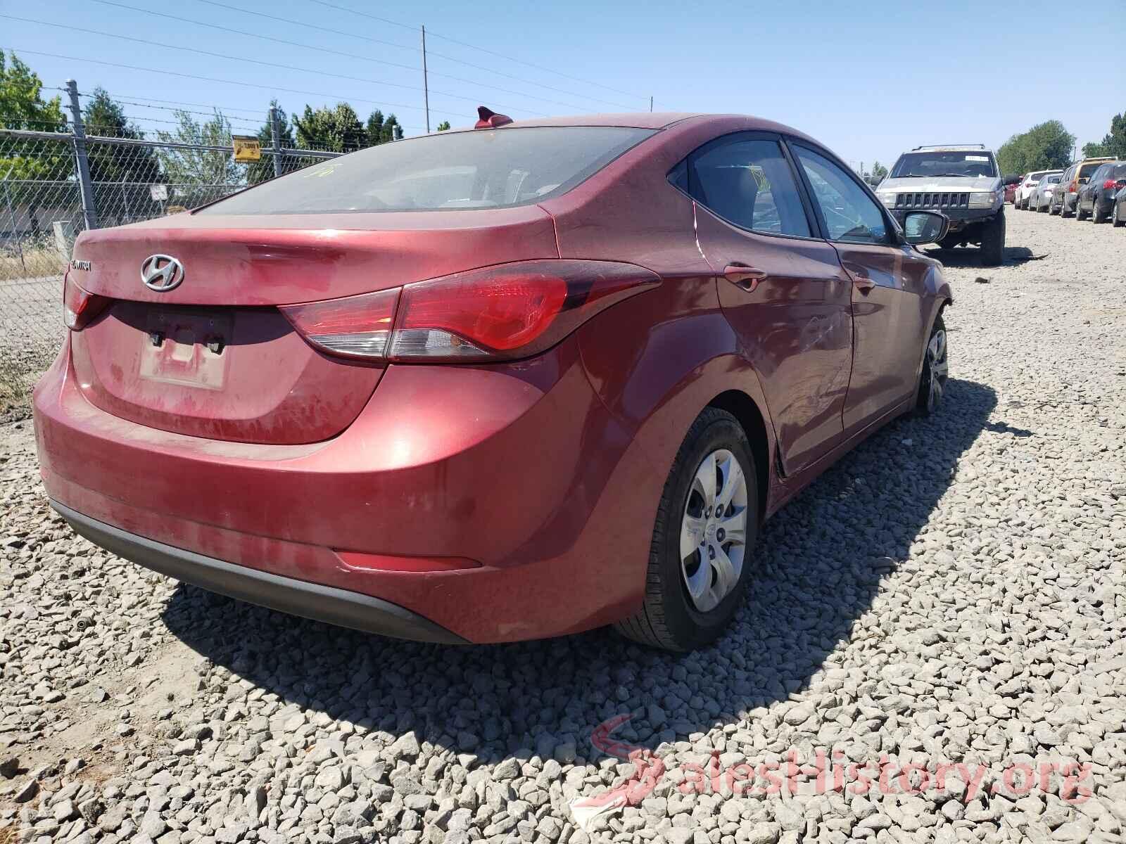 5NPDH4AE9GH710149 2016 HYUNDAI ELANTRA