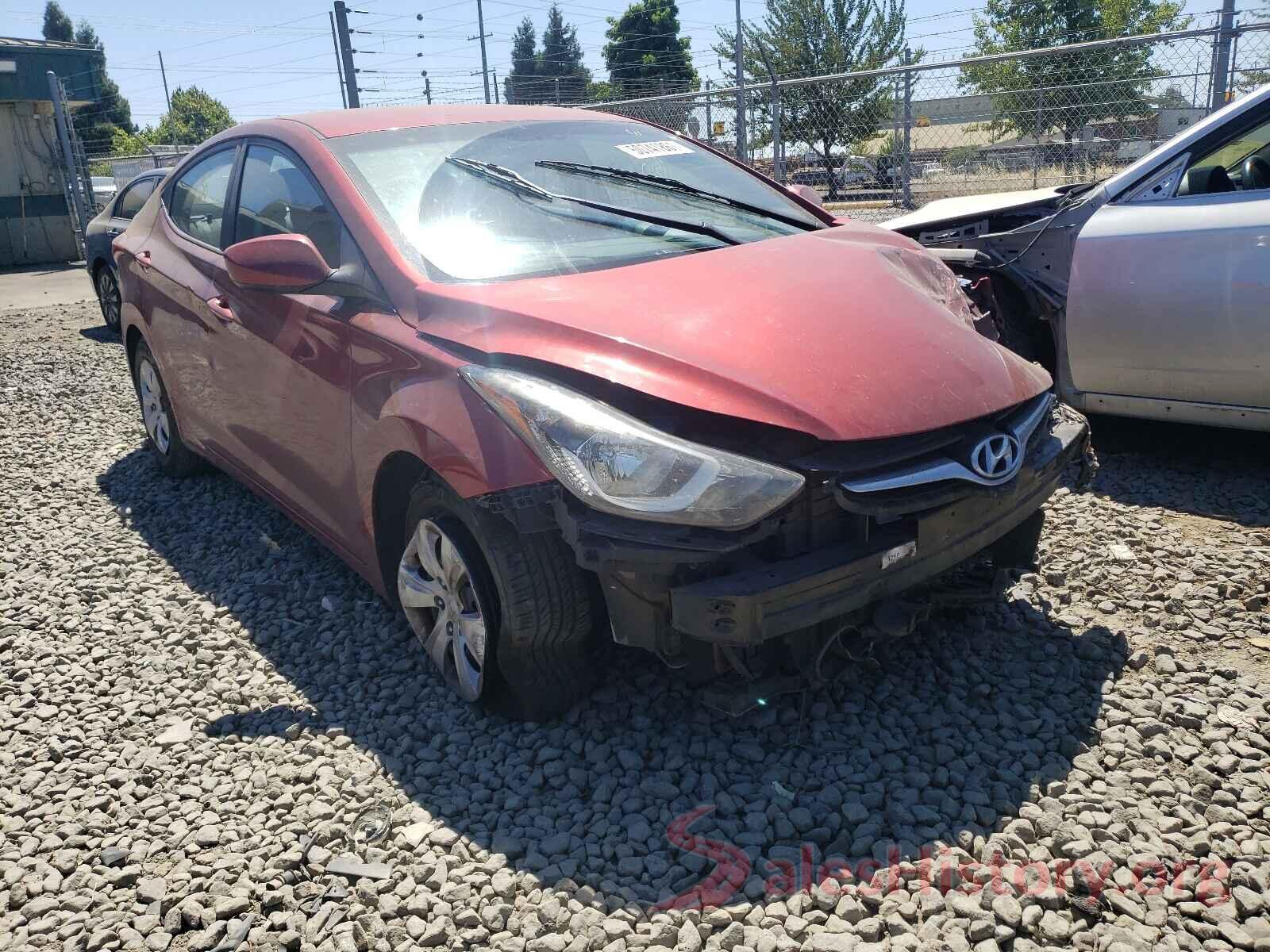 5NPDH4AE9GH710149 2016 HYUNDAI ELANTRA