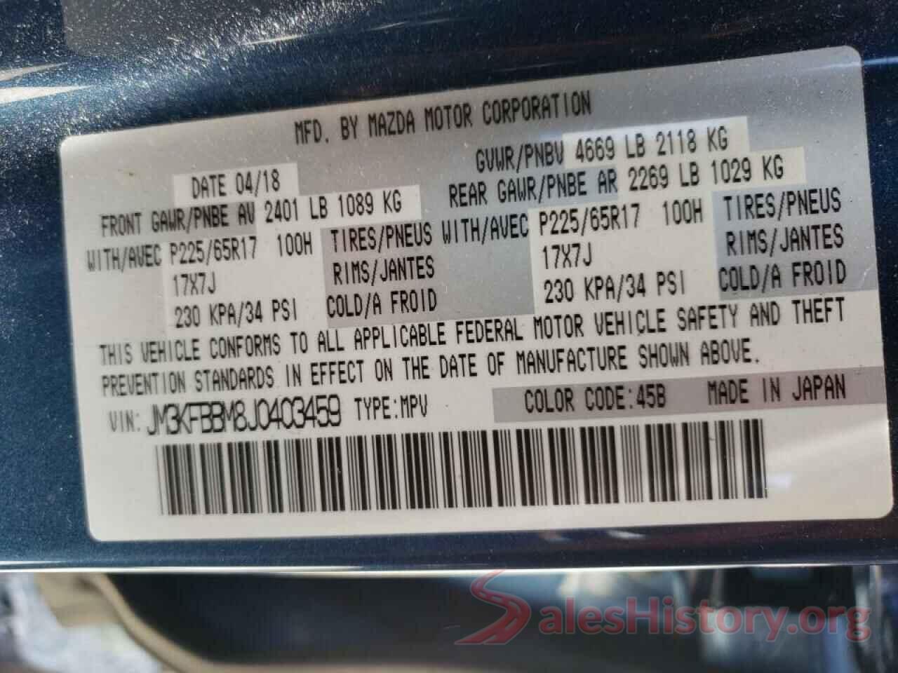 JM3KFBBM8J0403459 2018 MAZDA CX-5