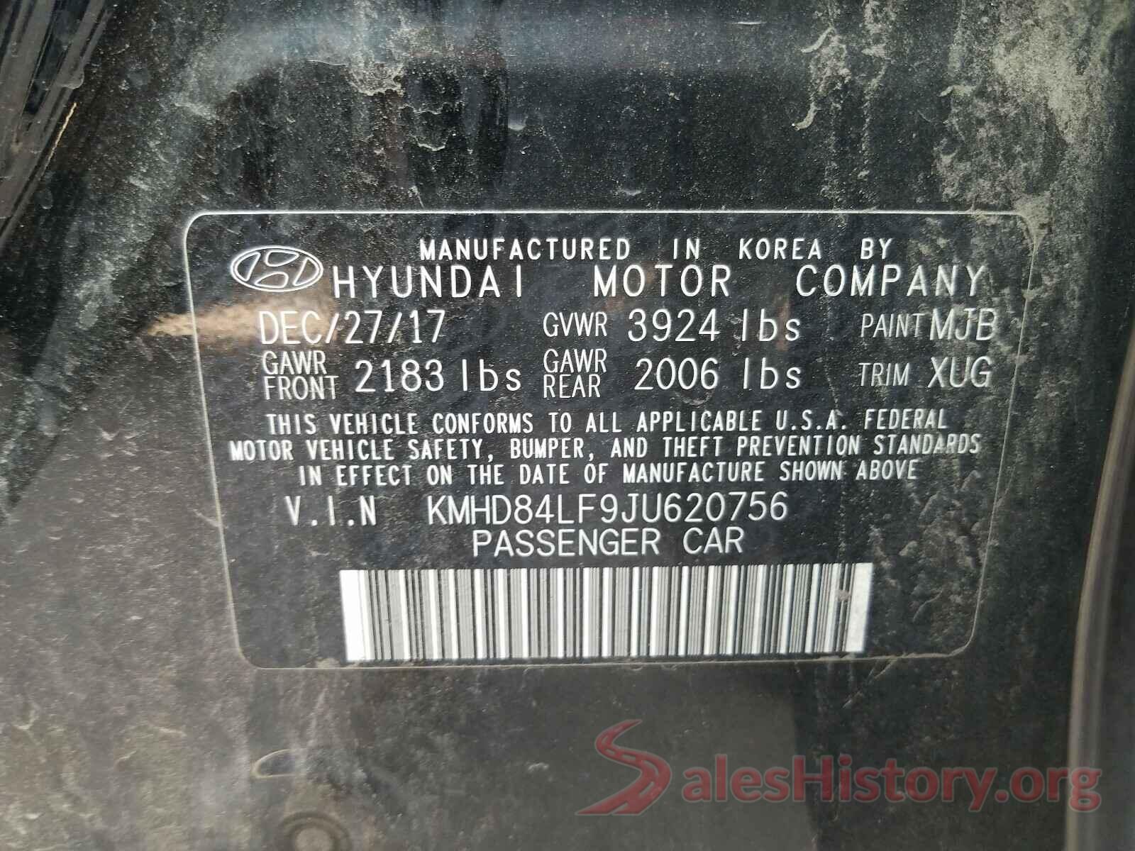 KMHD84LF9JU620756 2018 HYUNDAI ELANTRA