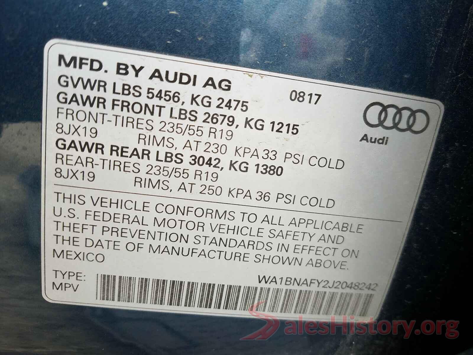 WA1BNAFY2J2048242 2018 AUDI Q5