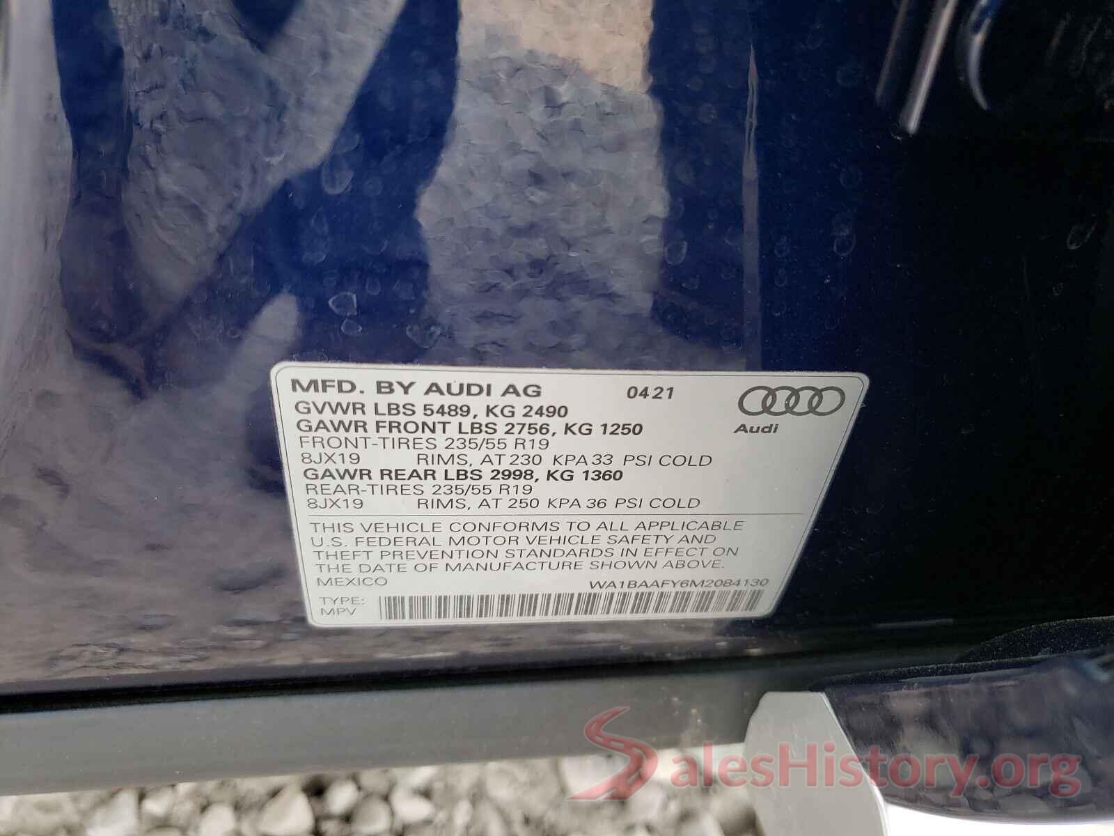 WA1BAAFY6M2084130 2021 AUDI Q5