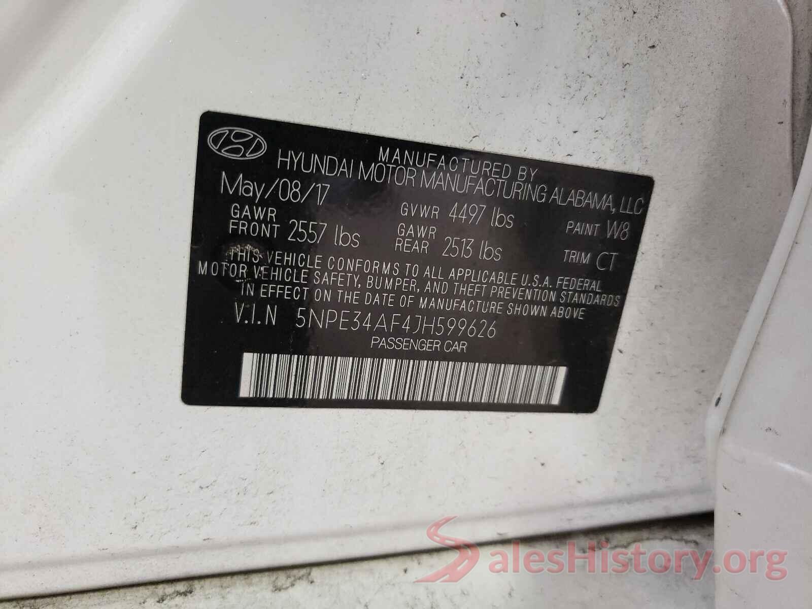 5NPE34AF4JH599626 2018 HYUNDAI SONATA