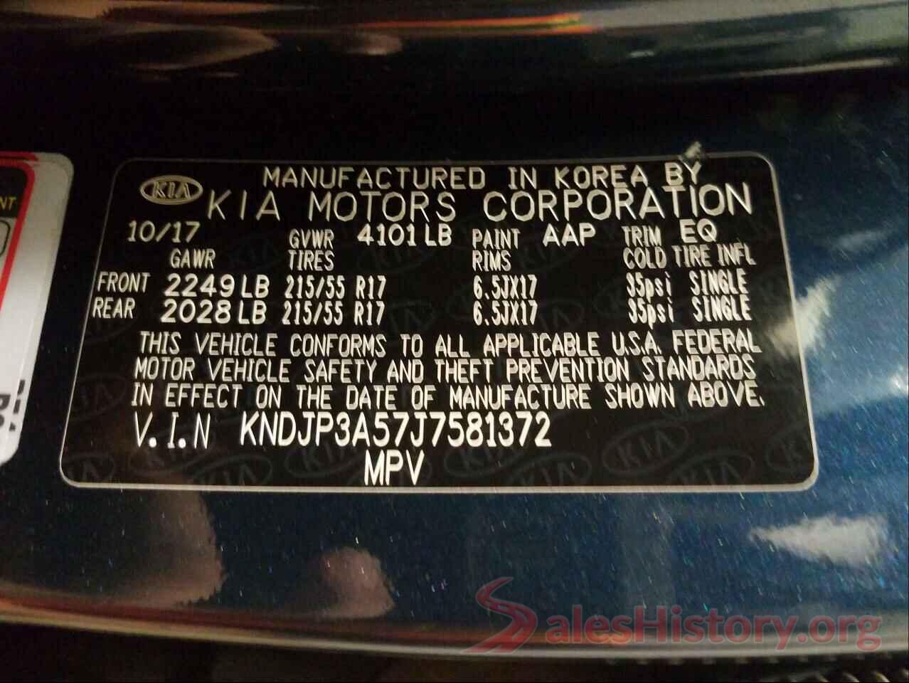 KNDJP3A57J7581372 2018 KIA SOUL