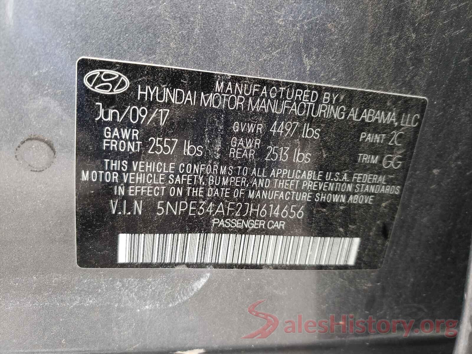 5NPE34AF2JH614656 2018 HYUNDAI SONATA