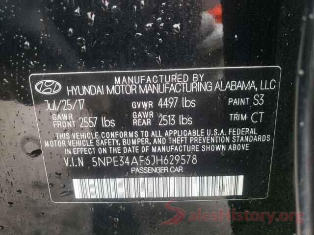 5NPE34AF6JH629578 2018 HYUNDAI SONATA