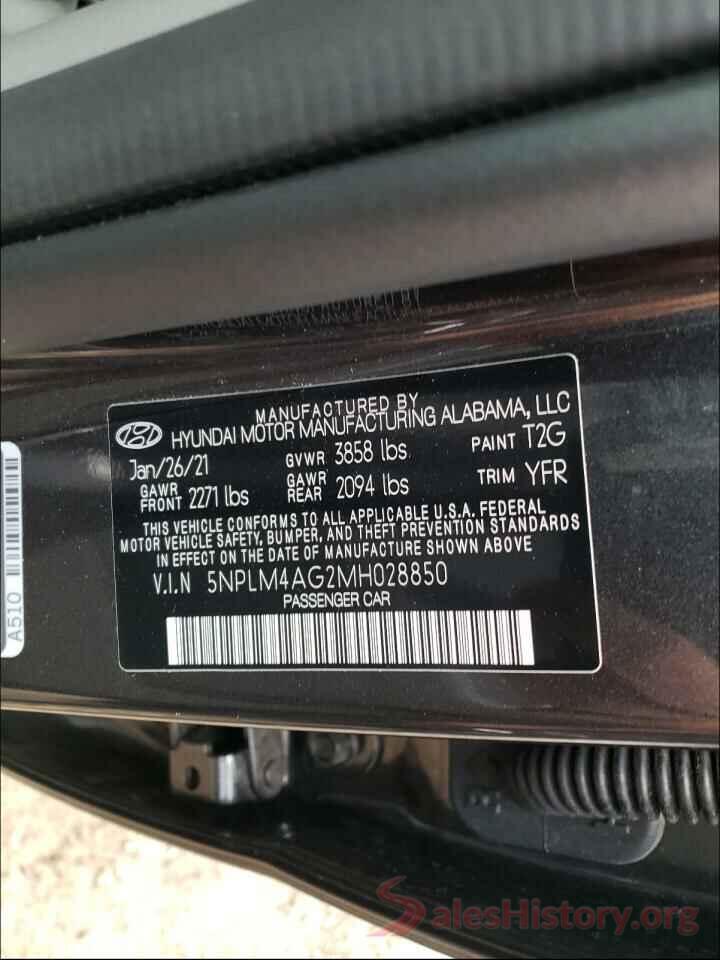 5NPLM4AG2MH028850 2021 HYUNDAI ELANTRA