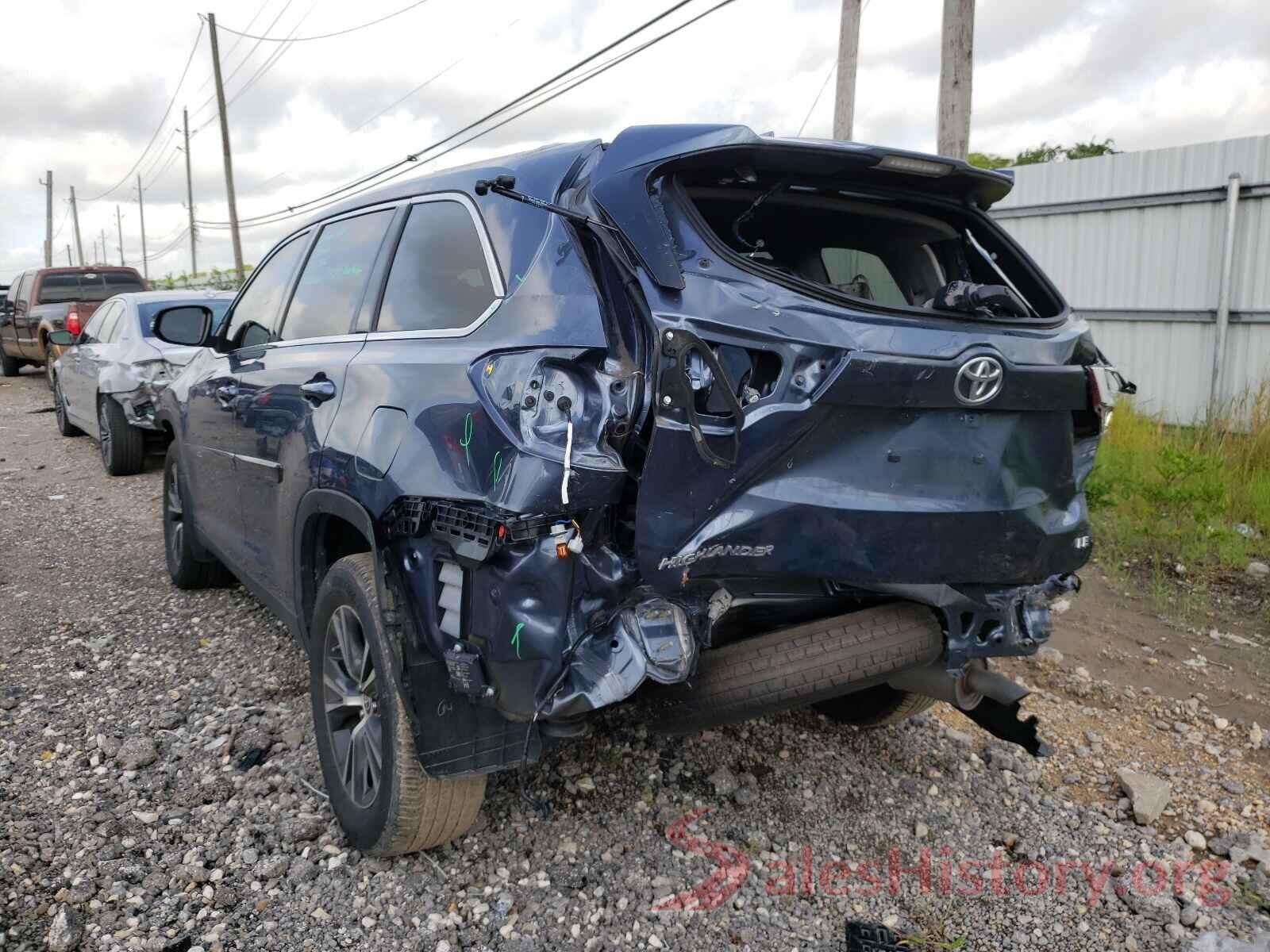 5TDZZRFH6KS368455 2019 TOYOTA HIGHLANDER