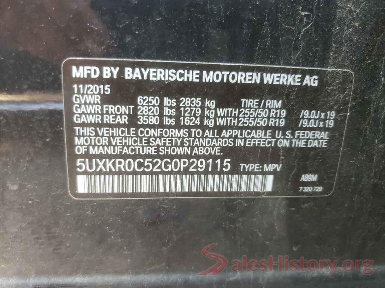5UXKR0C52G0P29115 2016 BMW X5