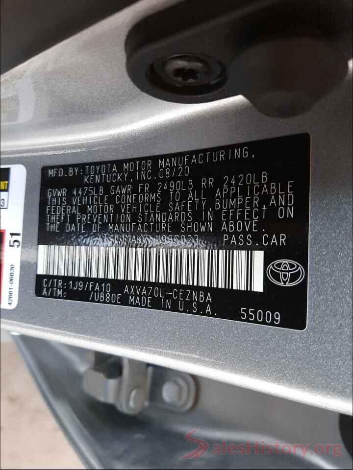 4T1C11AK7LU986023 2020 TOYOTA CAMRY