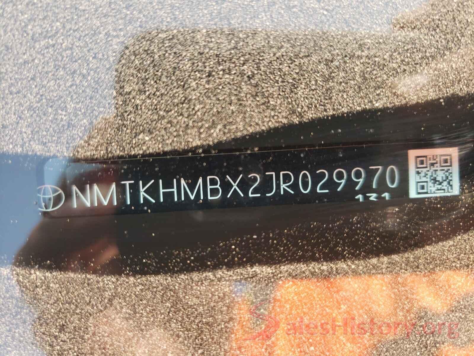 NMTKHMBX2JR029970 2018 TOYOTA C-HR