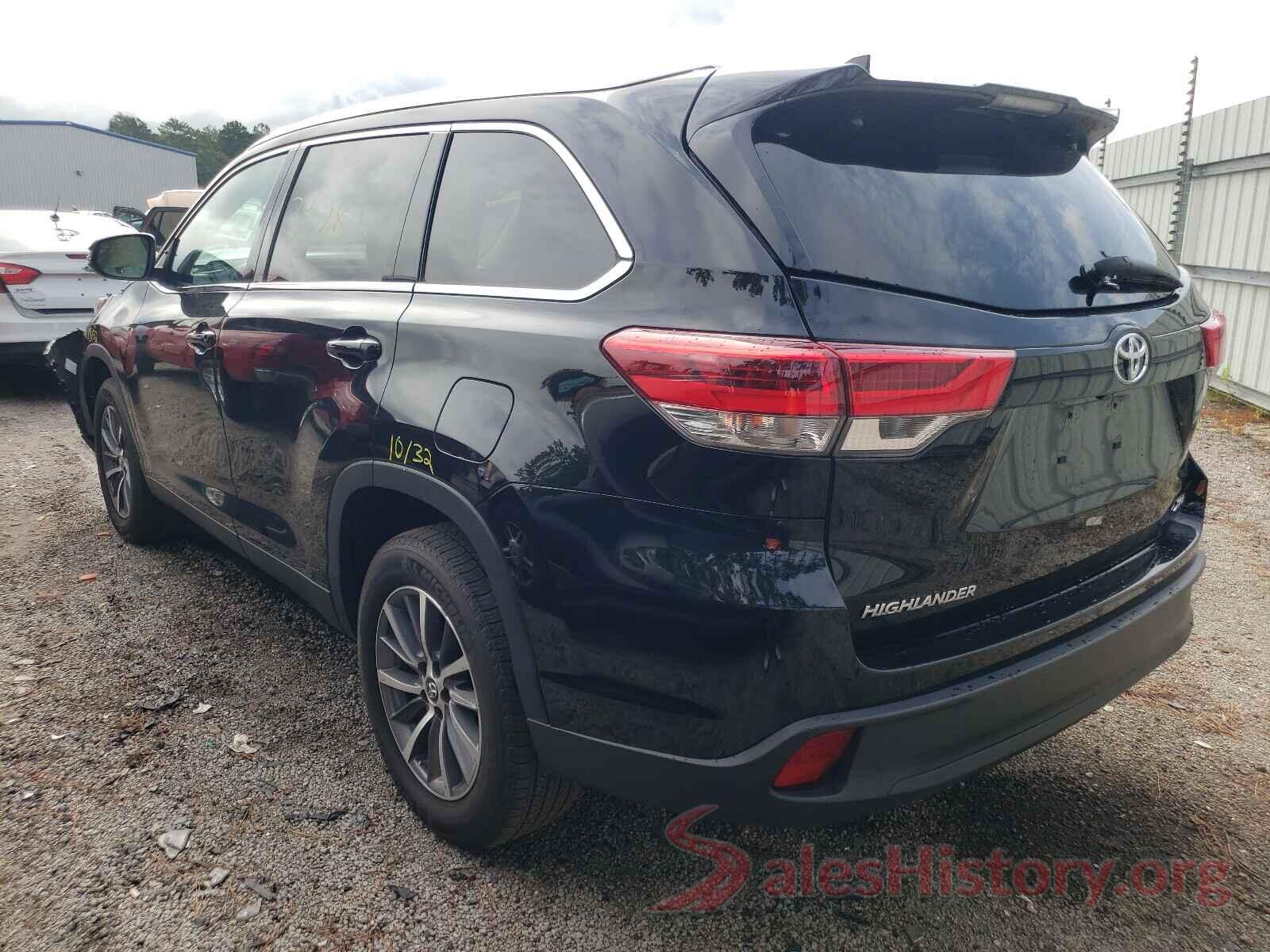 5TDKZRFH6KS556443 2019 TOYOTA HIGHLANDER