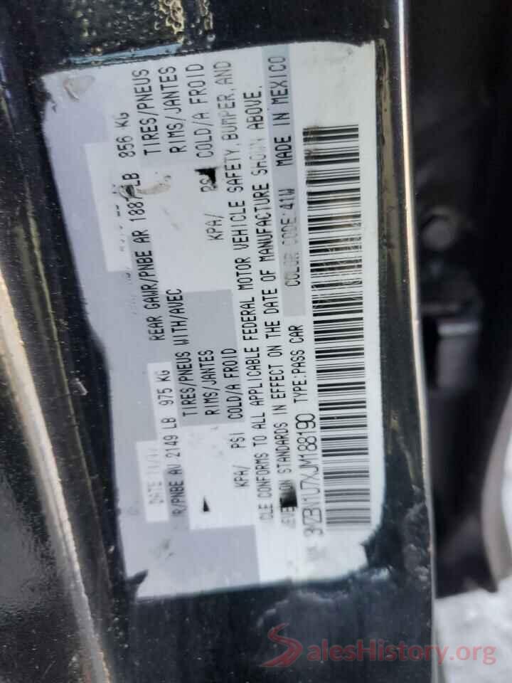 3MZBN1U7XJM188190 2018 MAZDA 3