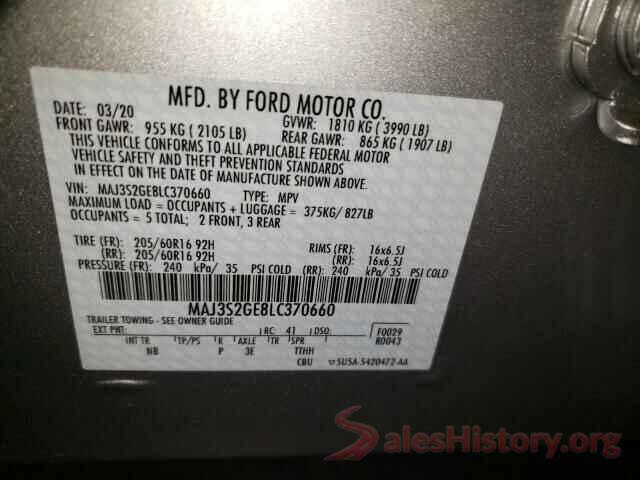 MAJ3S2GE8LC370660 2020 FORD ALL OTHER