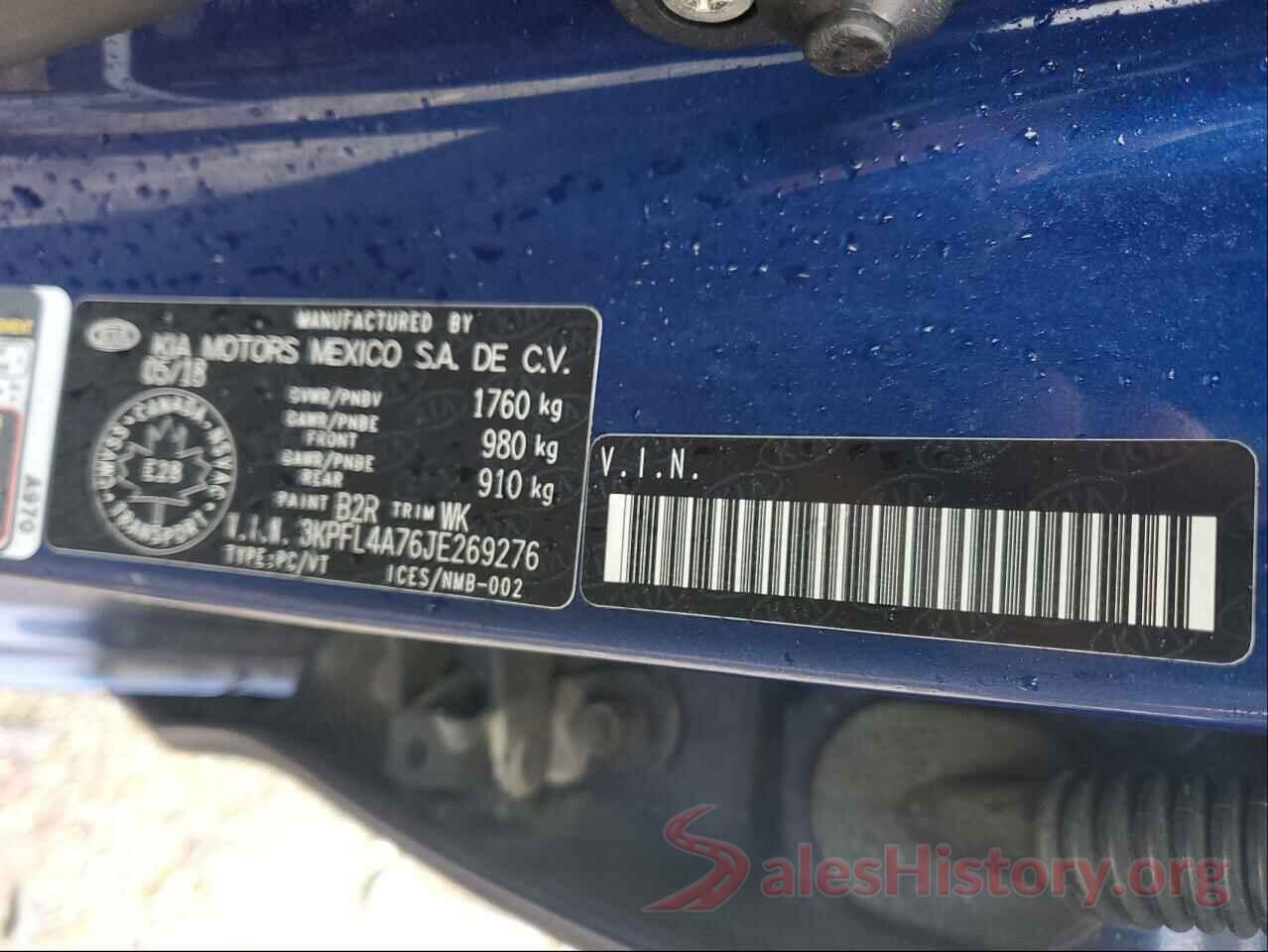 3KPFL4A76JE269276 2018 KIA FORTE