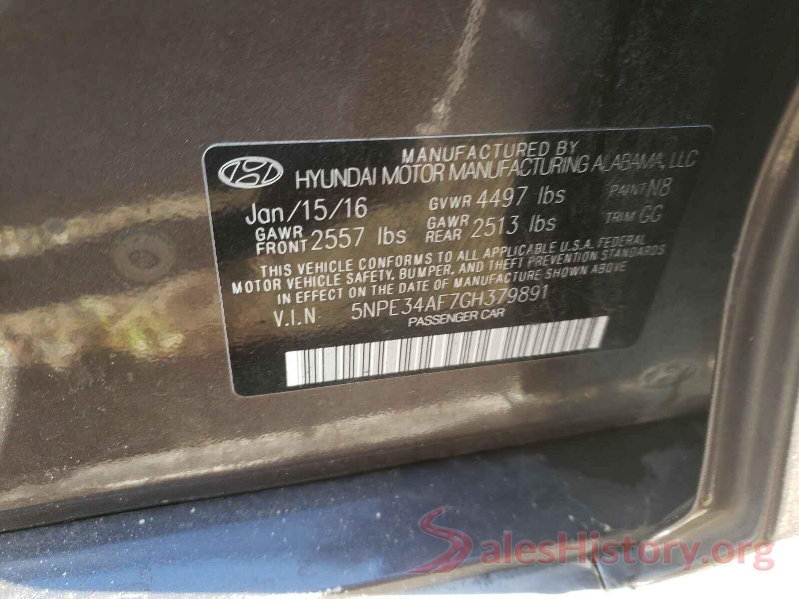 5NPE34AF7GH379891 2016 HYUNDAI SONATA