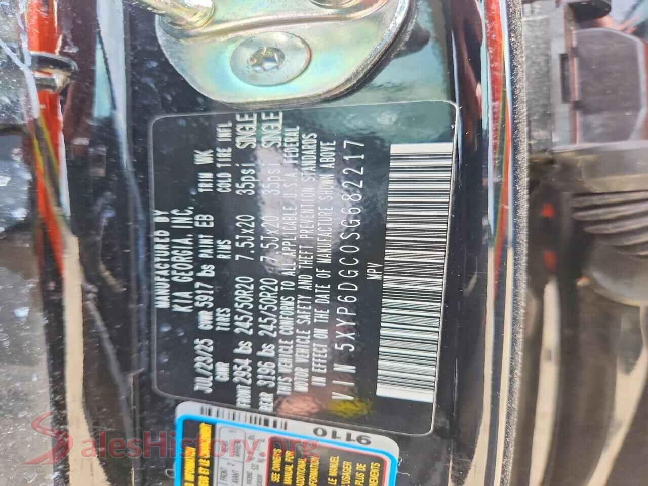 2025 KIA TELLURIDE VIN 5XYP6DGC0SG682217, damage close-up