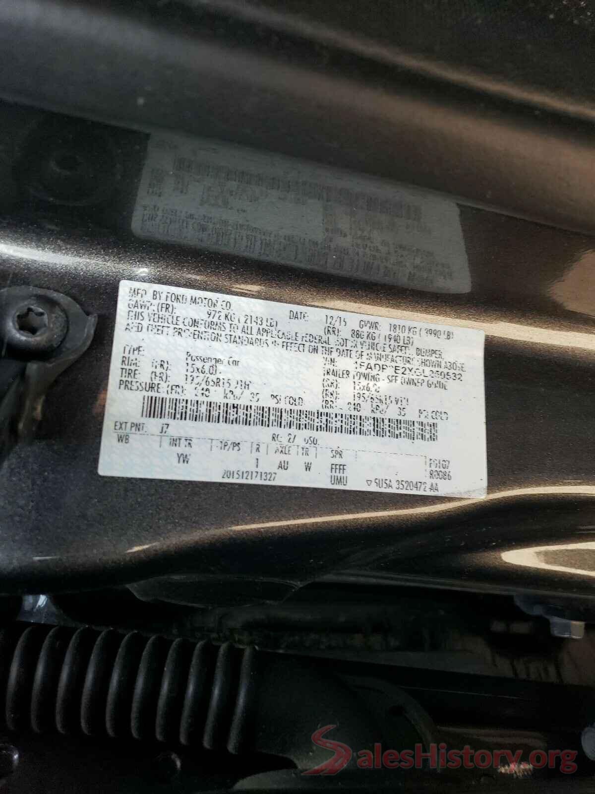 1FADP3E2XGL250532 2016 FORD FOCUS