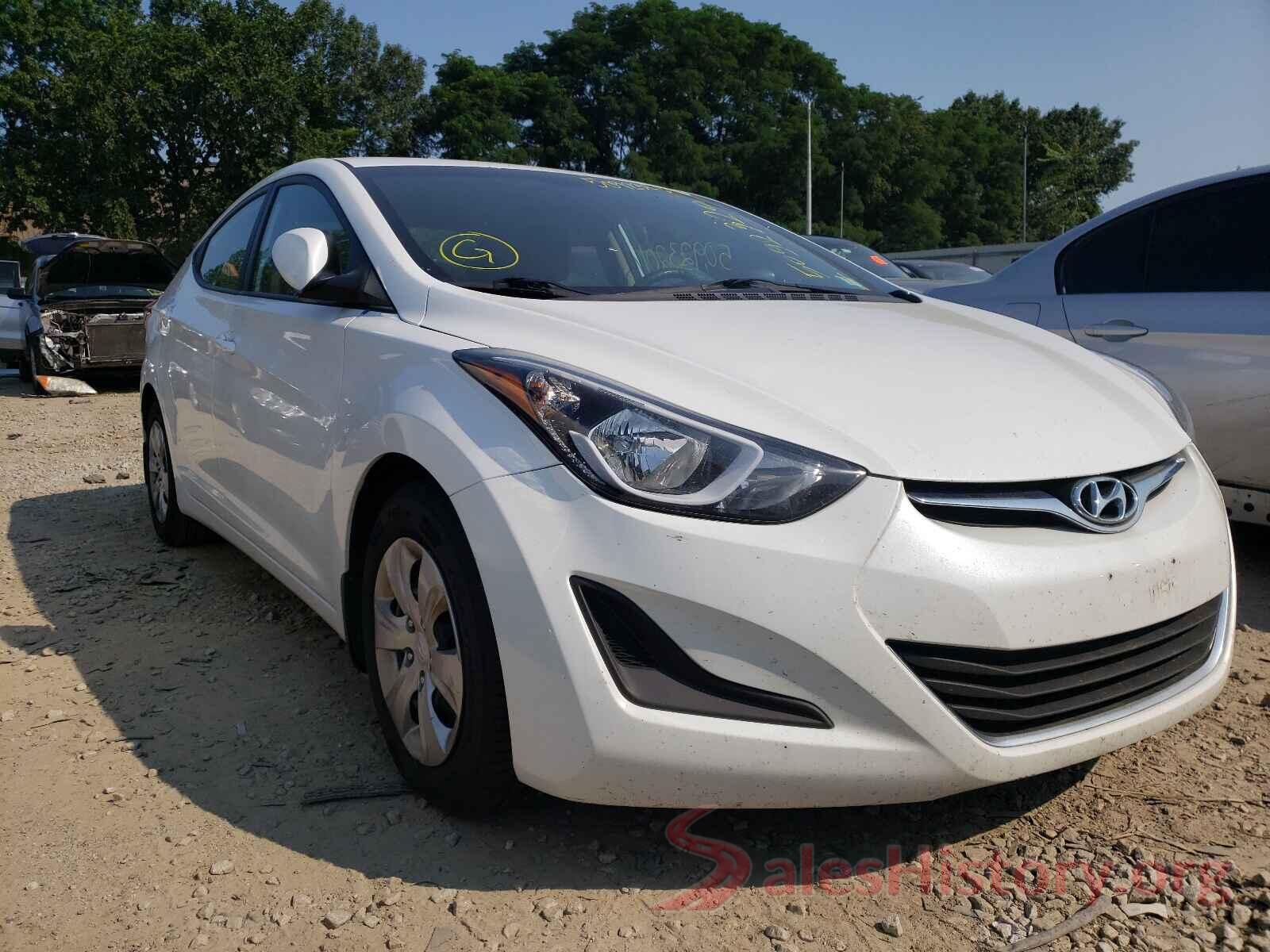 5NPDH4AEXGH712346 2016 HYUNDAI ELANTRA