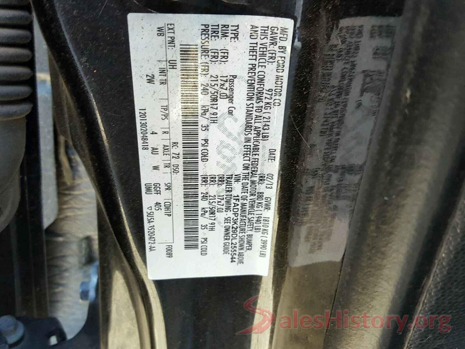 1FADP3K29DL255544 2013 FORD FOCUS SE