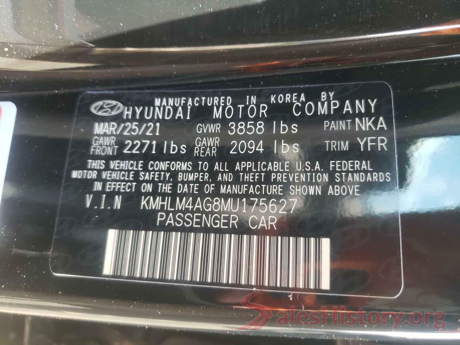 KMHLM4AG8MU175627 2021 HYUNDAI ELANTRA