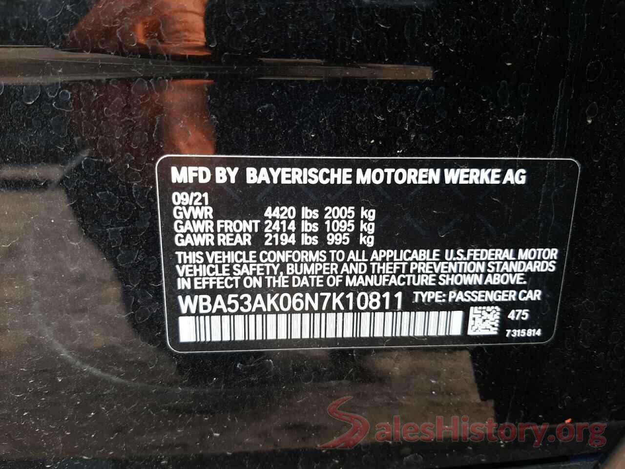 WBA53AK06N7K10811 2022 BMW 2 SERIES