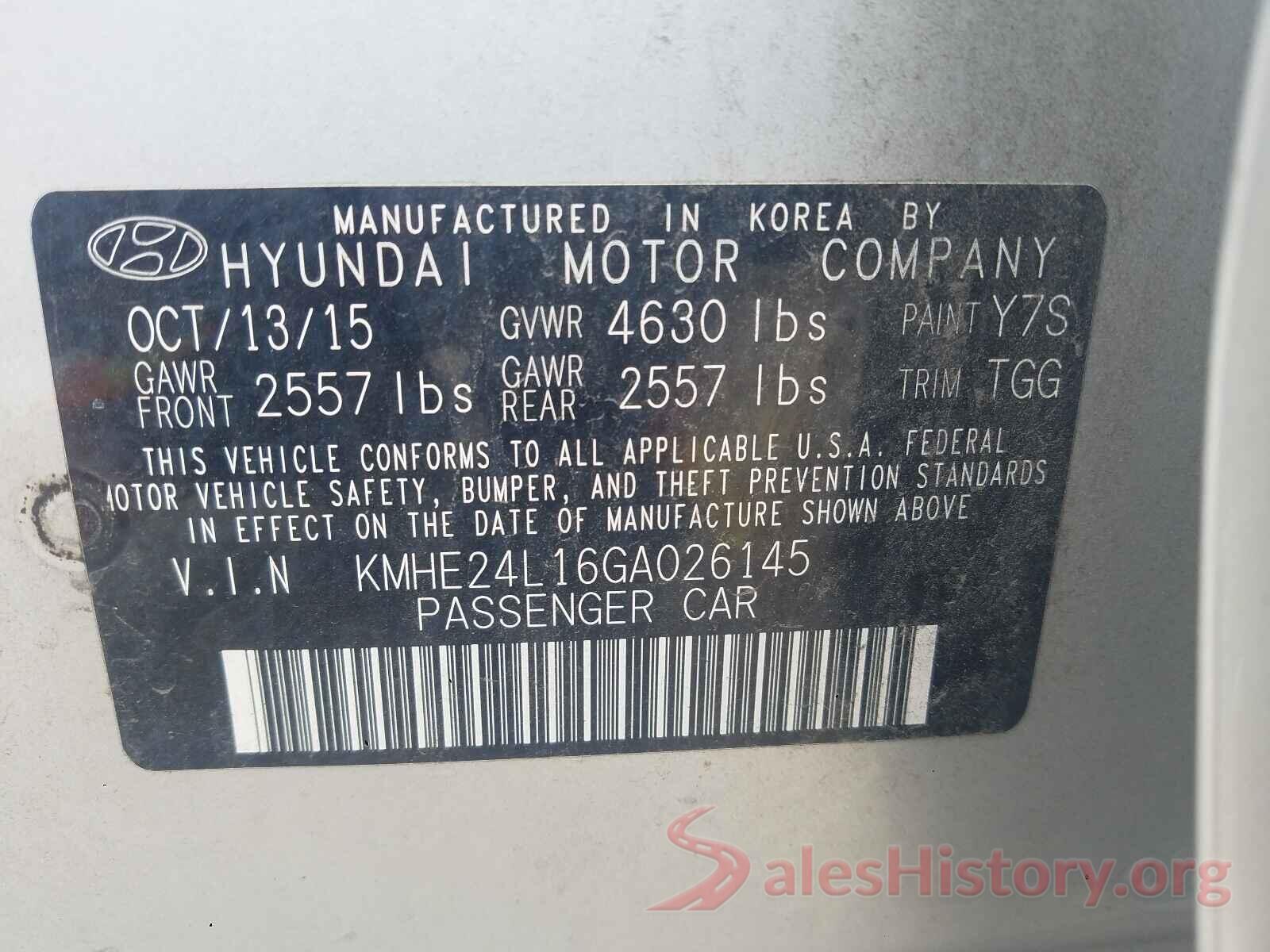 KMHE24L16GA026145 2016 HYUNDAI SONATA