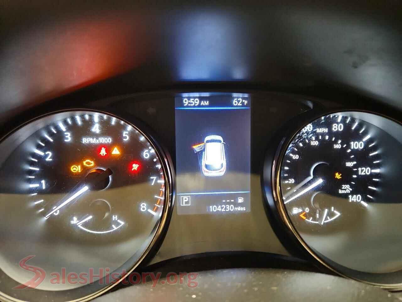2019 NISSAN ROGUE VIN JN1BJ1CR1KW620915, interior center console
