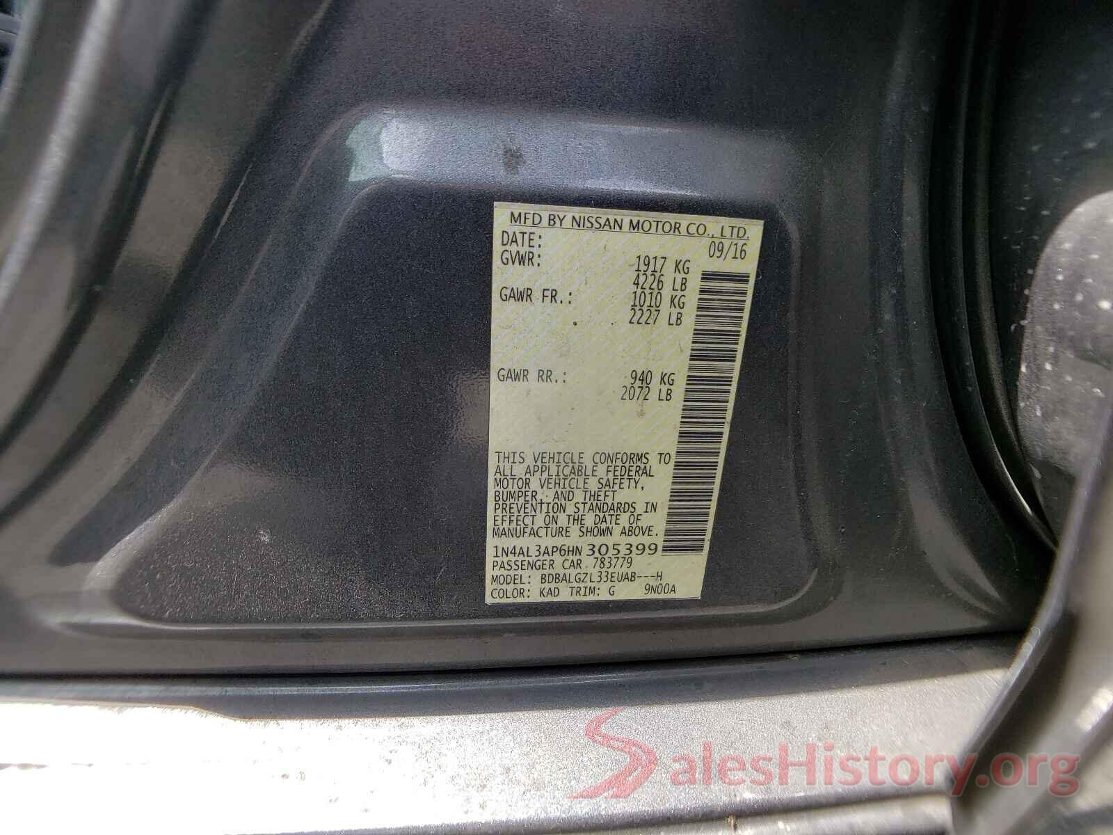 1N4AL3AP6HN305399 2017 NISSAN ALTIMA