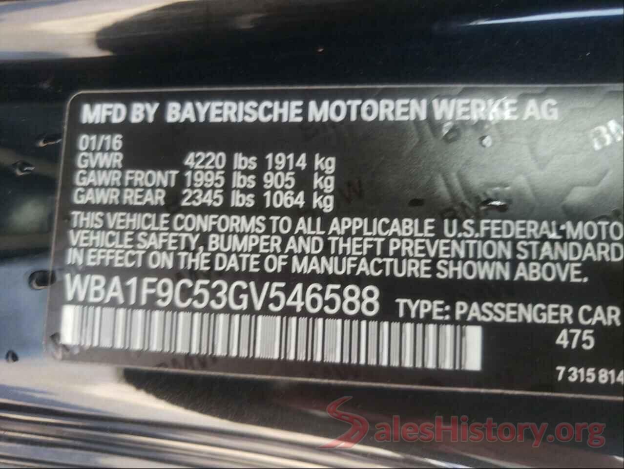 WBA1F9C53GV546588 2016 BMW 2 SERIES