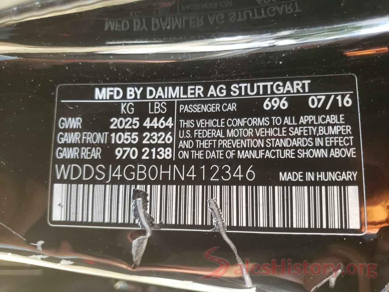 WDDSJ4GB0HN412346 2017 MERCEDES-BENZ CLA-CLASS