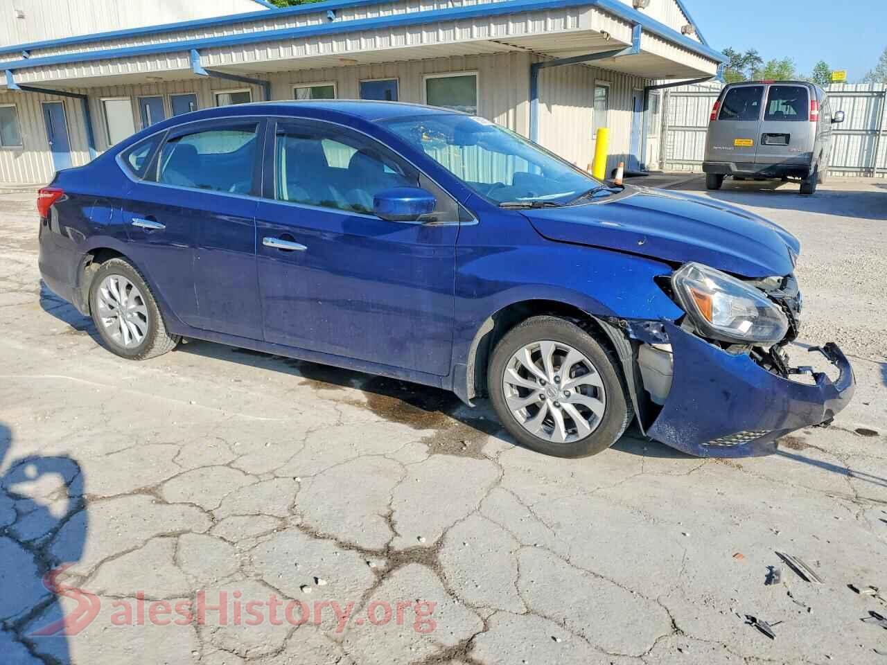 2018 NISSAN SENTRA VIN 3N1AB7APXJL637620, rear 3/4 view