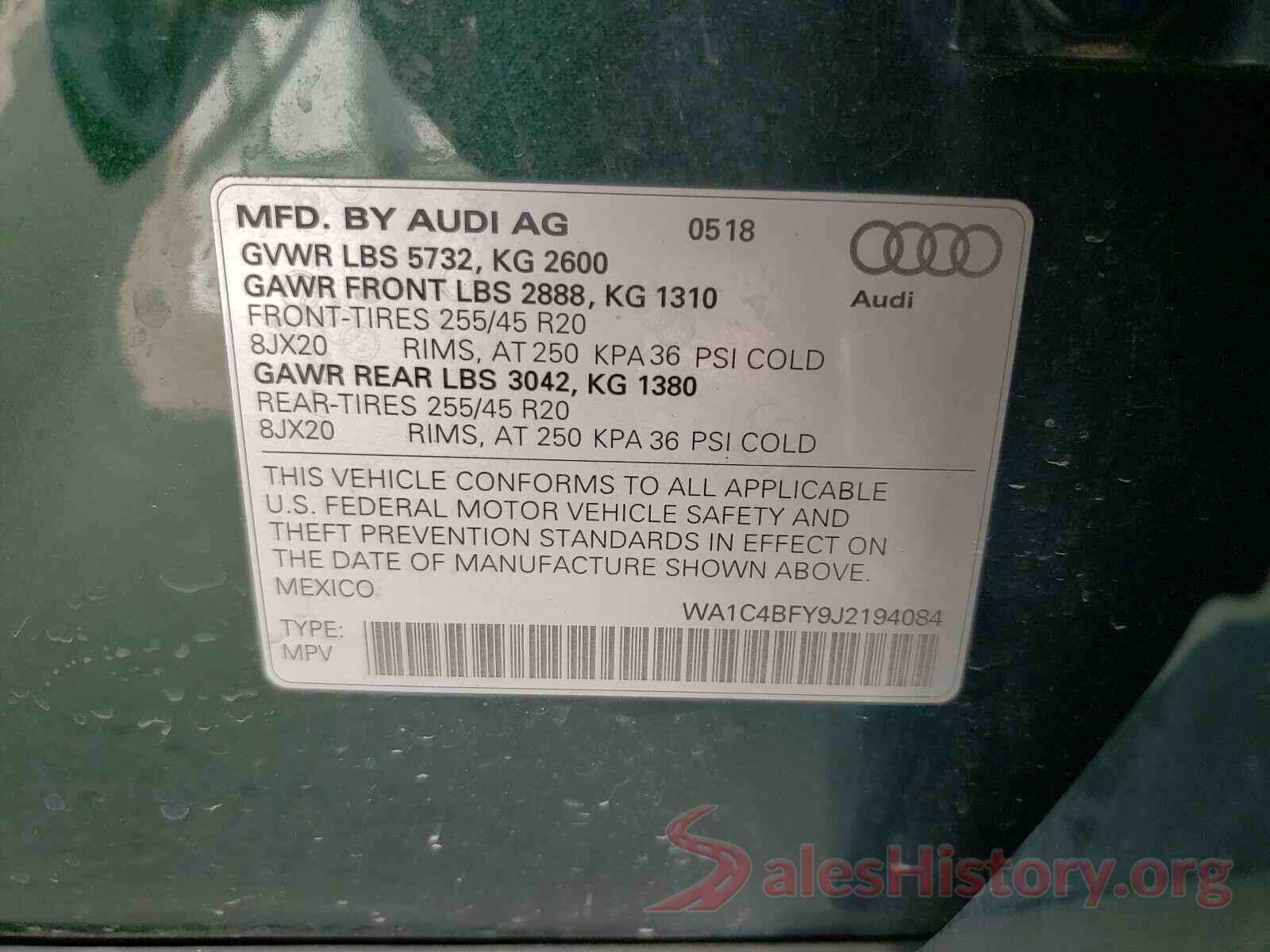 WA1C4BFY9J2194084 2018 AUDI SQ5