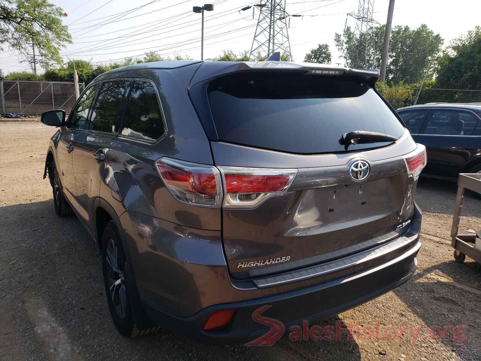 5TDJKRFHXGS501940 2016 TOYOTA HIGHLANDER