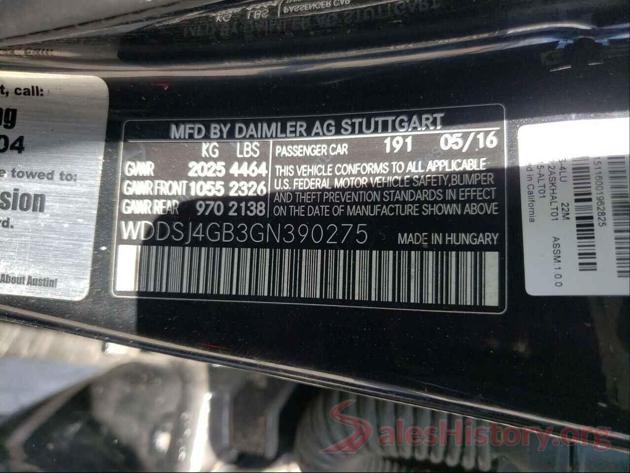 WDDSJ4GB3GN390275 2016 MERCEDES-BENZ CLA-CLASS