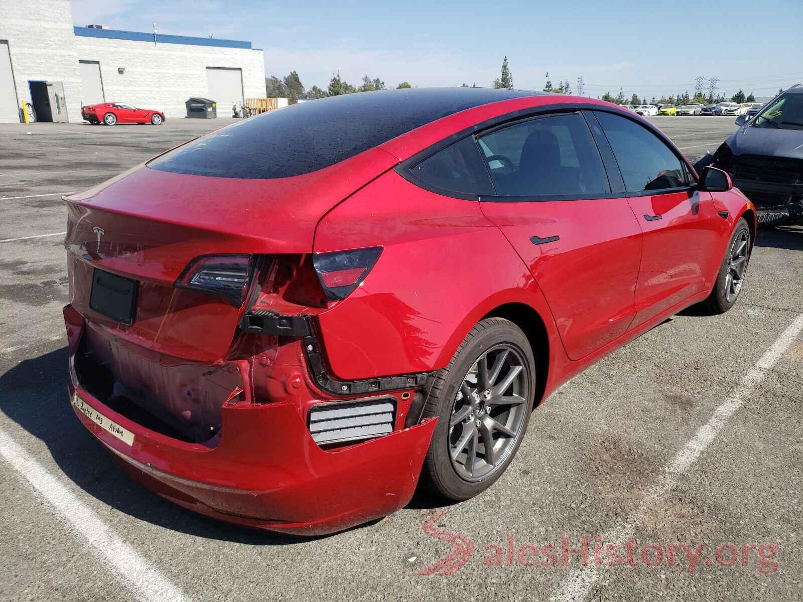 5YJ3E1EA8MF843182 2021 TESLA MODEL 3