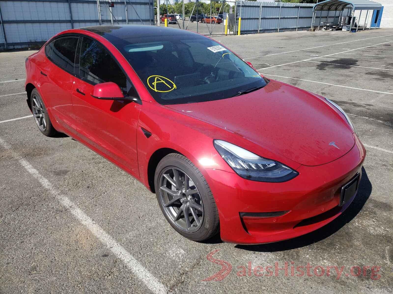 5YJ3E1EA8MF843182 2021 TESLA MODEL 3