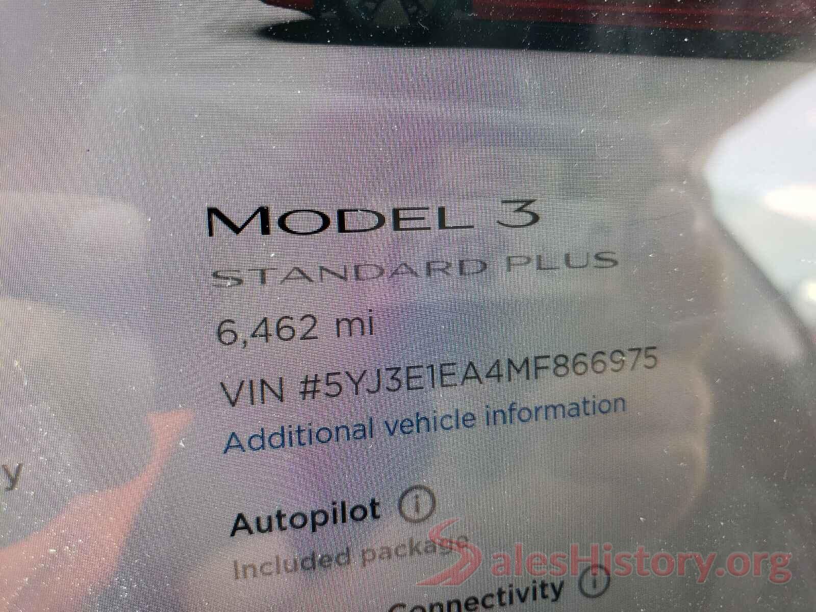 5YJ3E1EA4MF866975 2021 TESLA MODEL 3