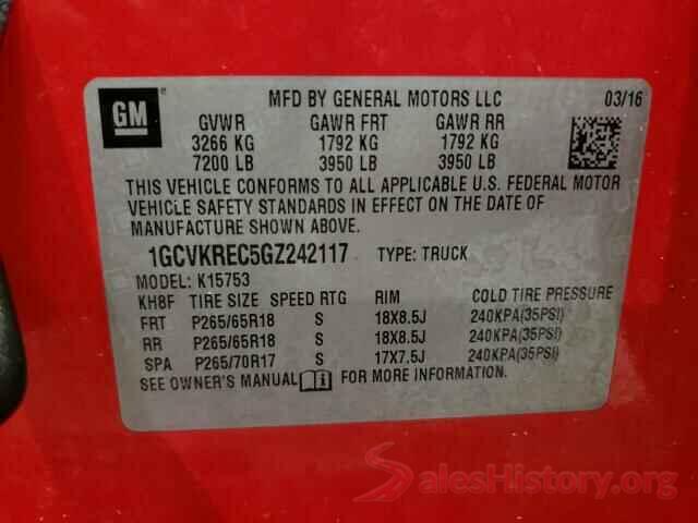 1GCVKREC5GZ242117 2016 CHEVROLET SILVERADO