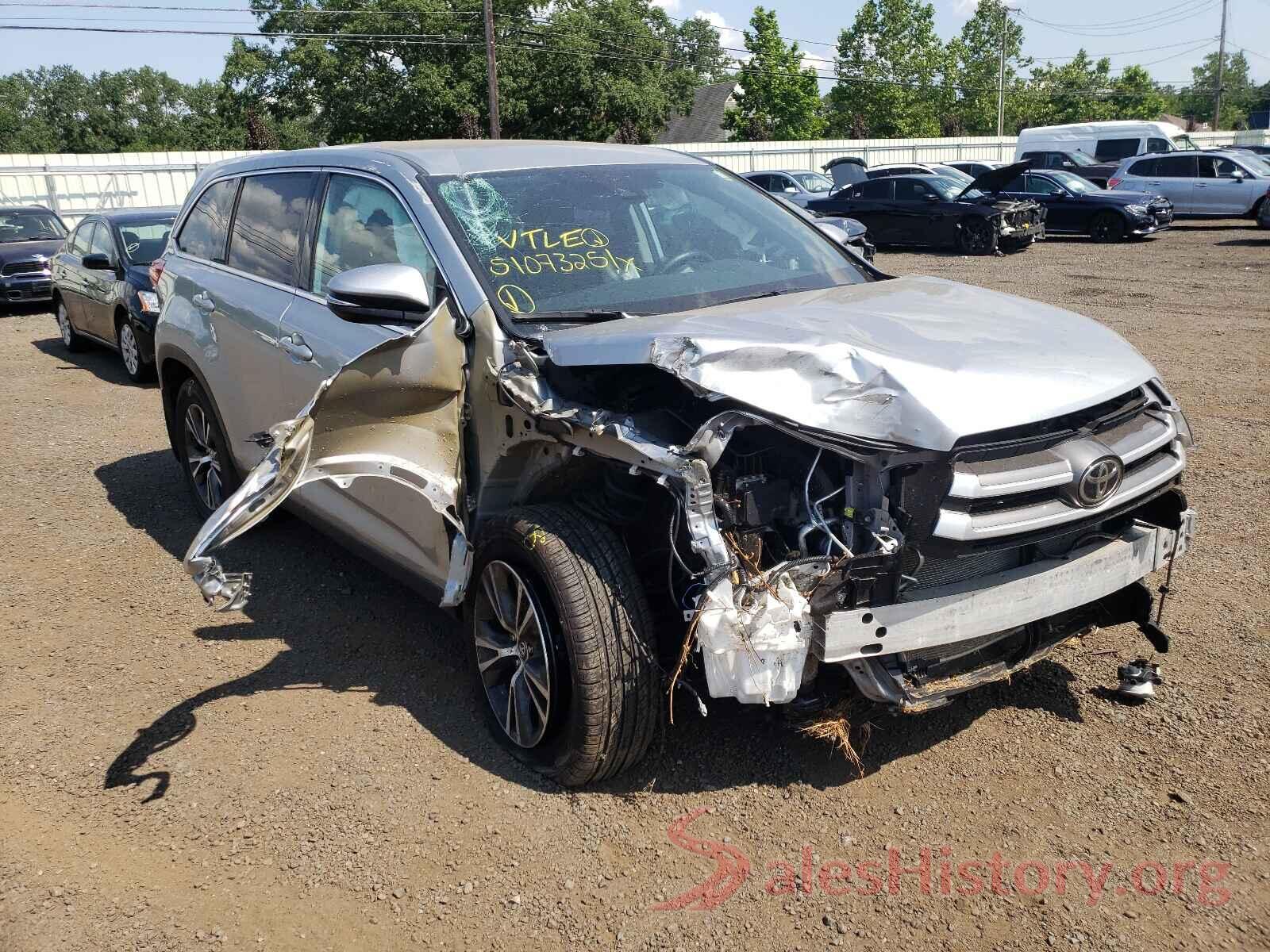 5TDBZRFH1KS714543 2019 TOYOTA HIGHLANDER