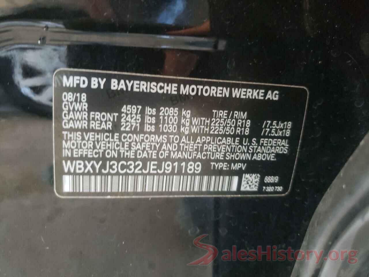 WBXYJ3C32JEJ91189 2018 BMW X2