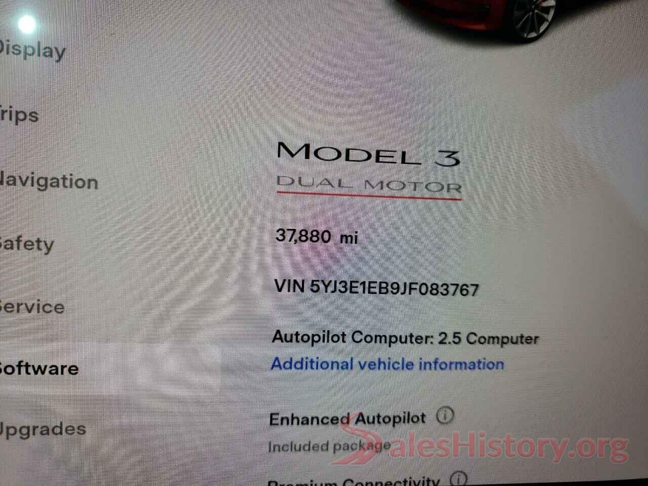 5YJ3E1EB9JF083767 2018 TESLA MODEL 3