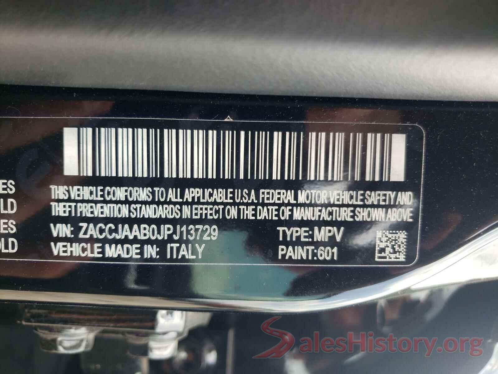 ZACCJAAB0JPJ13729 2018 JEEP RENEGADE