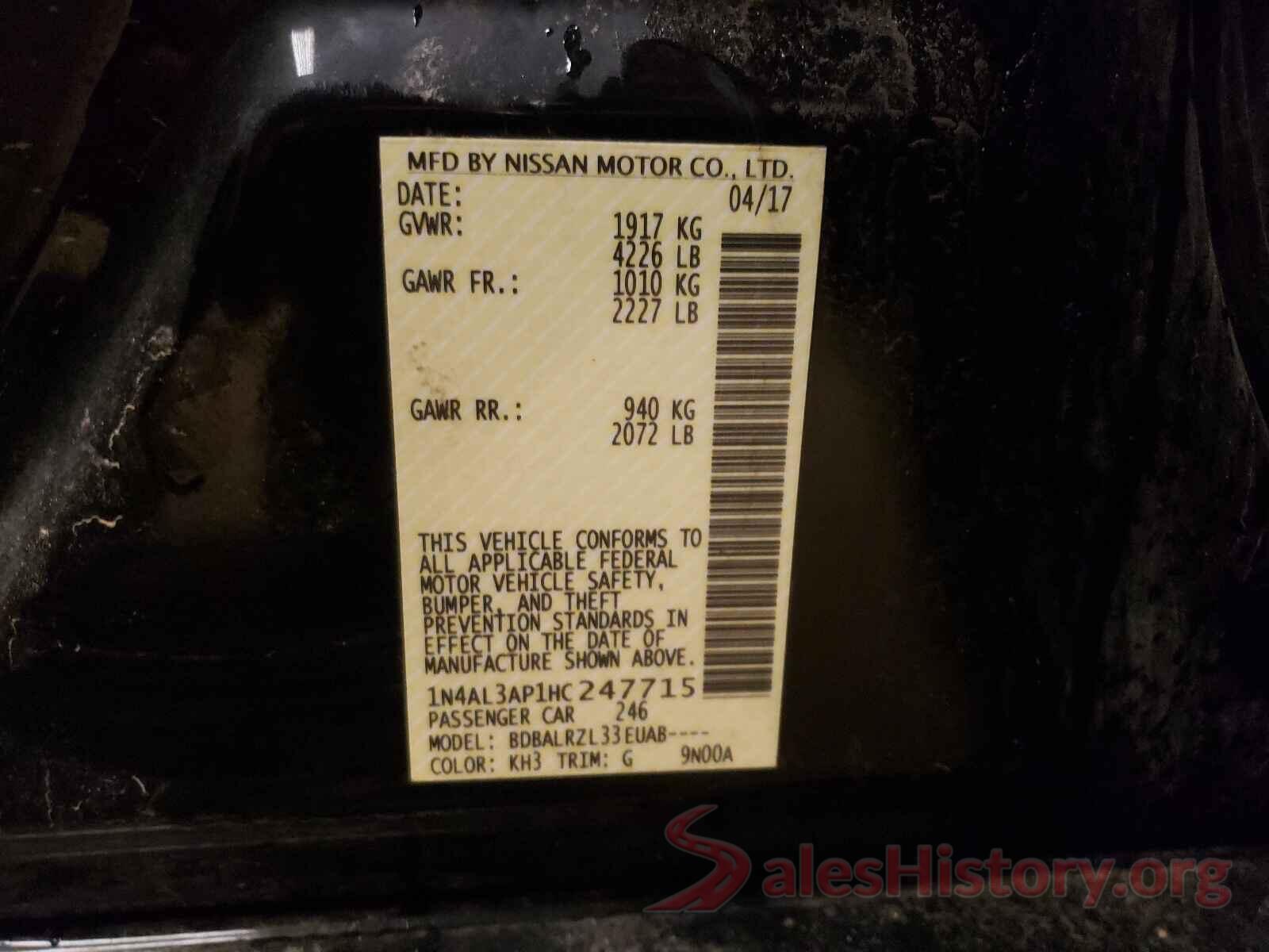 1N4AL3AP1HC247715 2017 NISSAN ALTIMA