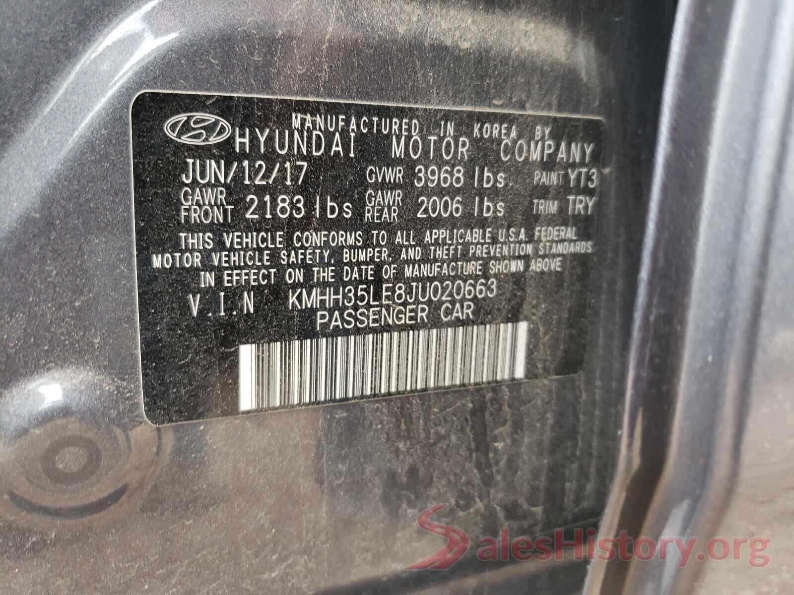 KMHH35LE8JU020663 2018 HYUNDAI ELANTRA