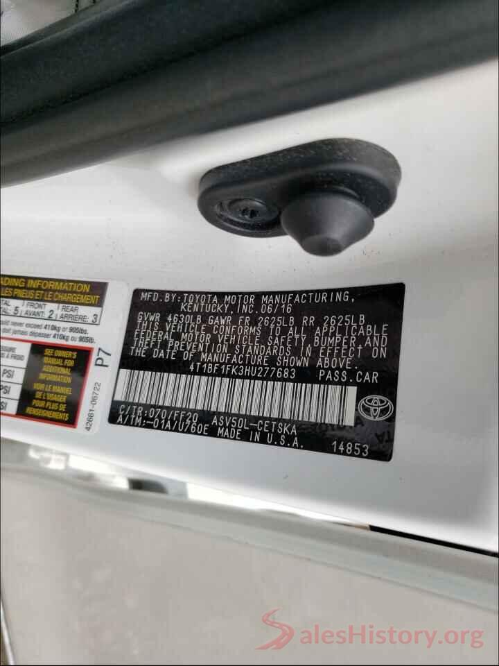 4T1BF1FK3HU277683 2017 TOYOTA CAMRY